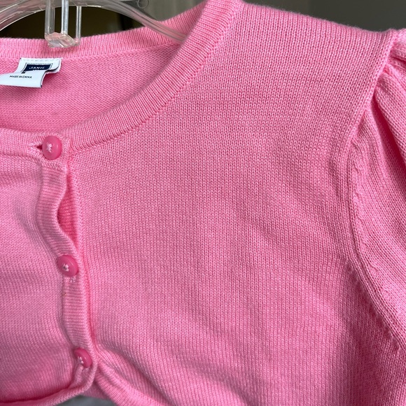 LIKE NEW Janie and Jack pink cropped cardigan - Picture 2 of 3
